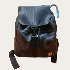 Jean Paul GAULTIER Parfums NAVY PINSTRIPED Backpack EUC